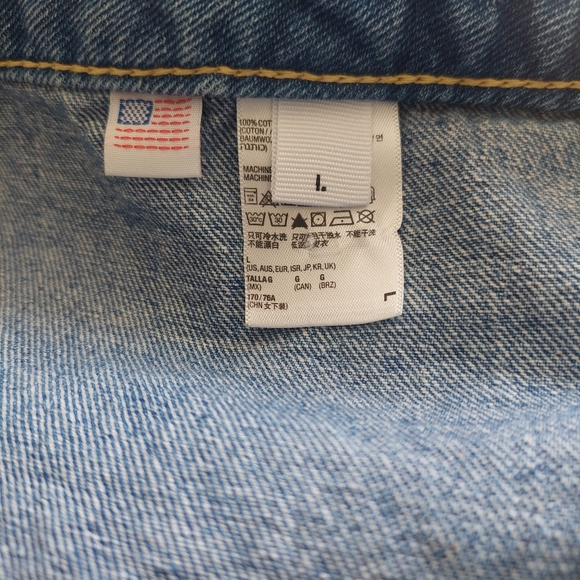 American Apparel Denium Button Front Mini Skirt - Picture 5 of 5